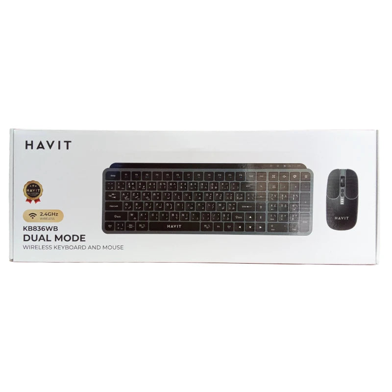Combo Clavier Souris KB836WB Havit Sans-fil RECHARGABLE 2.4GHz