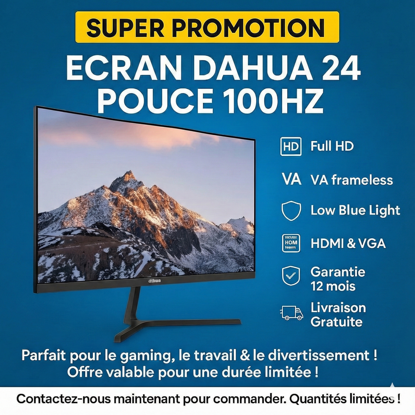 ECRAN DAHUA LM24 24POUCE 100HZ FULL HD