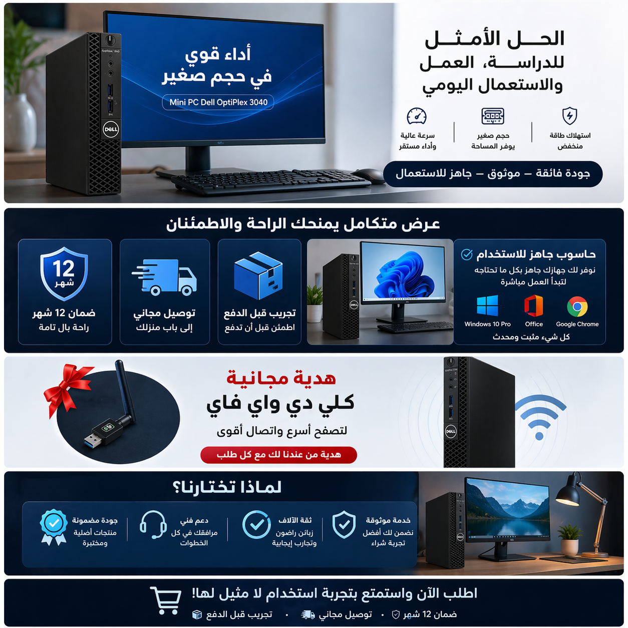 Mini PC De Bureau Dell OptiPlex 3040 pack complet écran clavier souris garantie 12 mois Algérie DahuaDZ