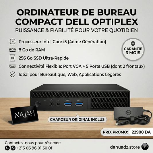 Mini unité dell optiplex dell i5 4eme 8gb ssd 256gb